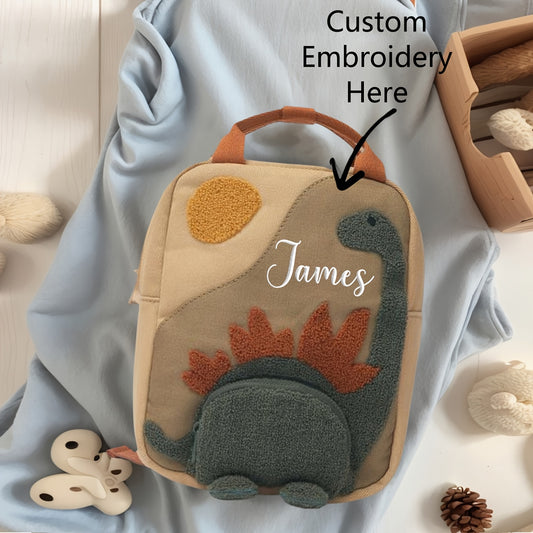 Personalized Dinosaur Kids Backpack — Custom Name Embroidery